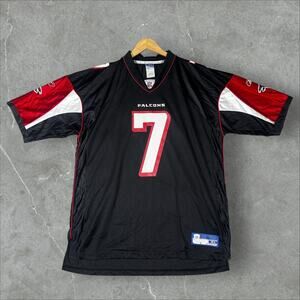 Vintage Michael Vick #7 Atlanta Falcons NFL Jersey Black Retro Size XL Reebok